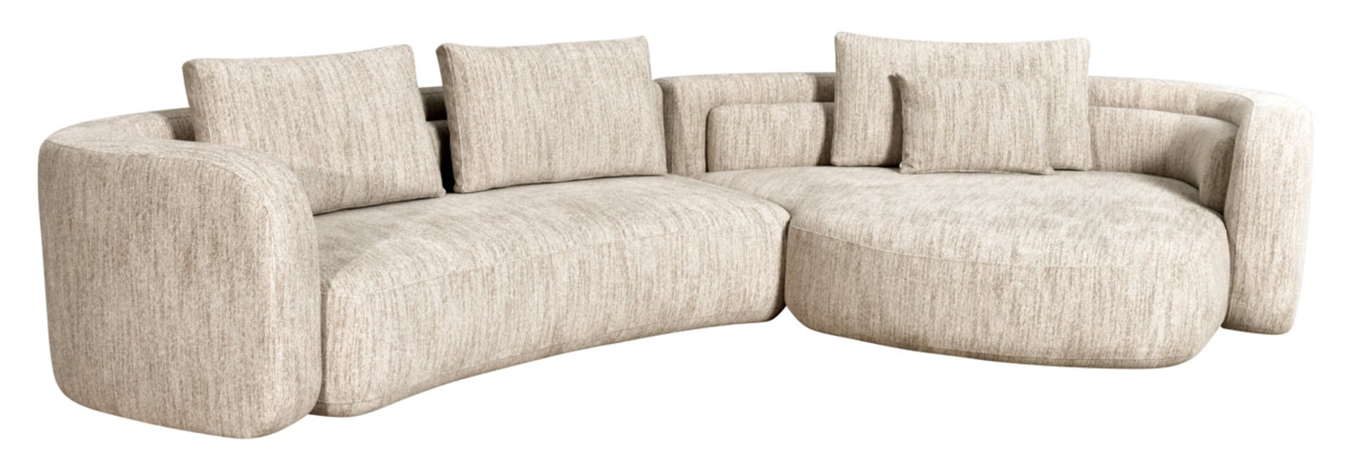 Sofa Angusto natural softweave lounge right