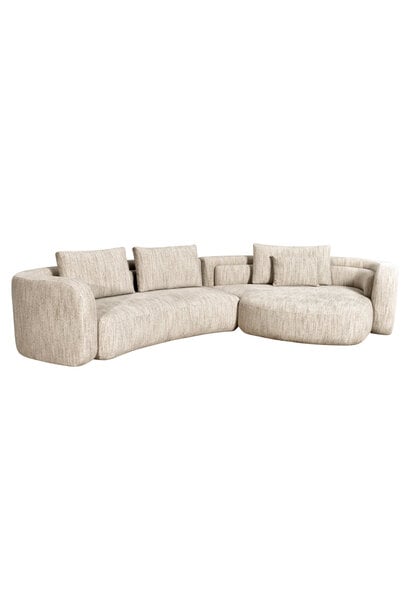 Sofa Angusto natural softweave lounge right