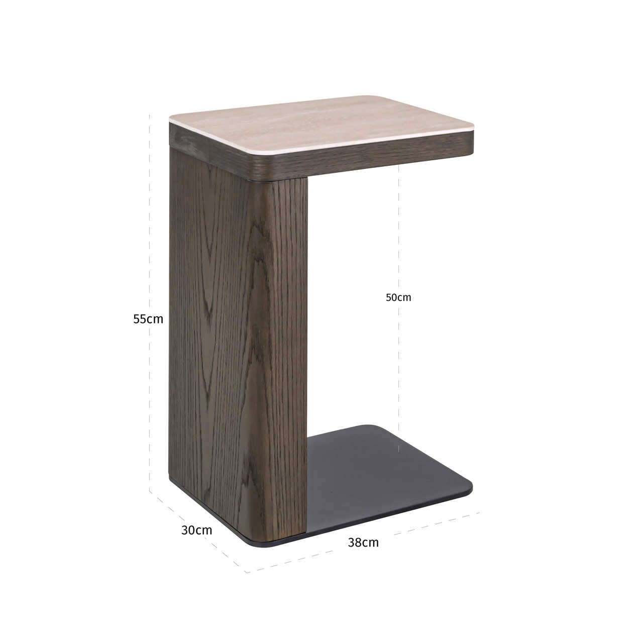 Sofa side table Nando brown-3