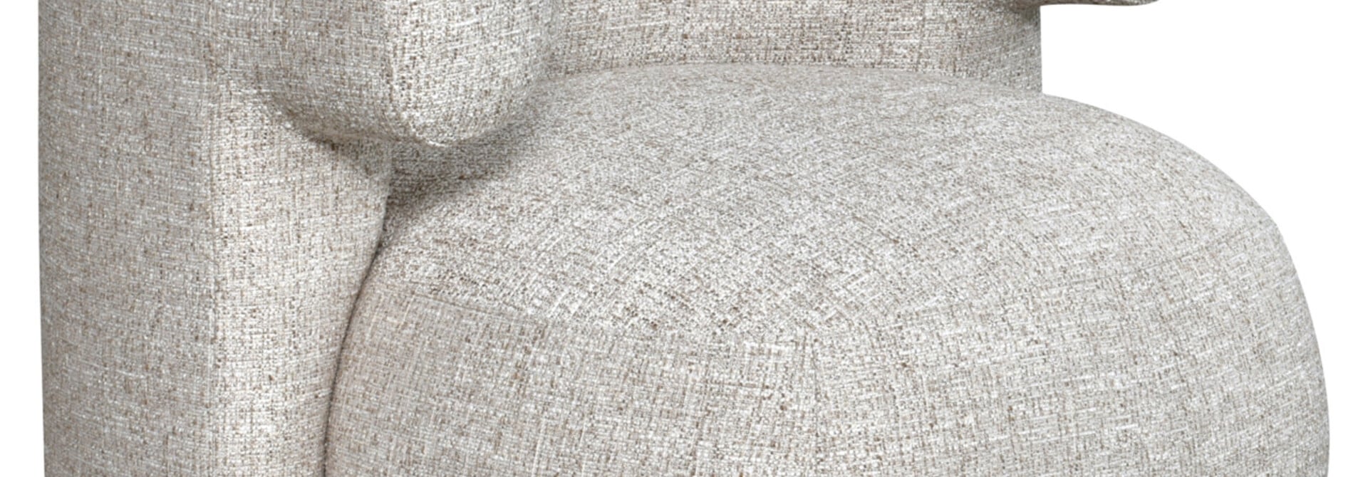 Lounge chair Talley cream tweed swivel