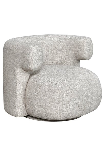 Lounge chair Talley cream tweed swivel
