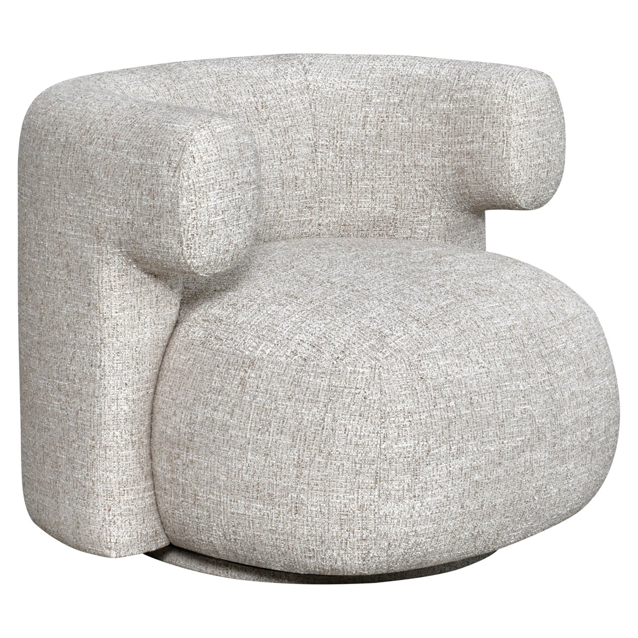Lounge chair Talley cream tweed swivel-1