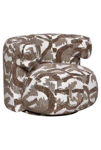 Lounge chair Talley brown nature swivel