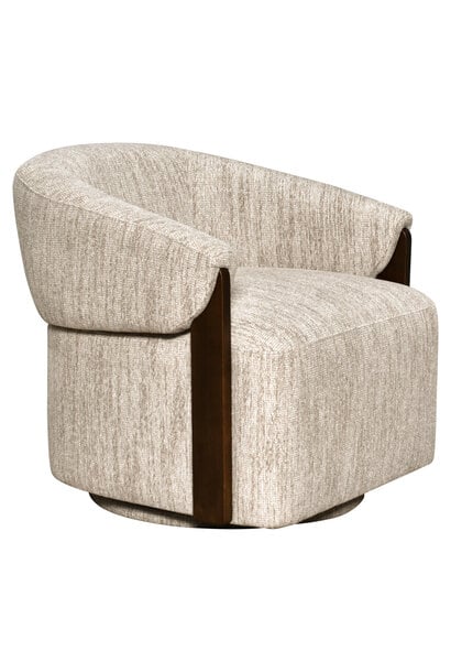 Lounge chair Marina natural softweave swivel fire retardant