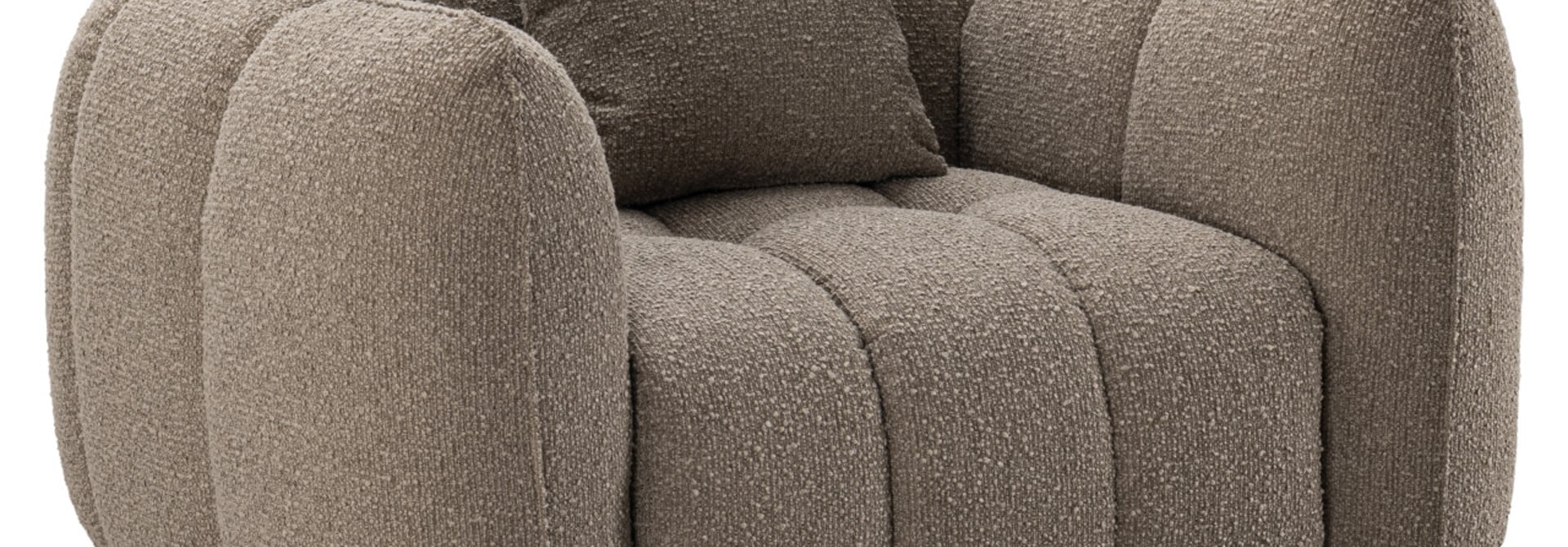 Lounge chair Hogan mocca chunky fire retardant