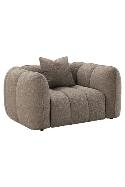 Lounge chair Hogan mocca chunky fire retardant
