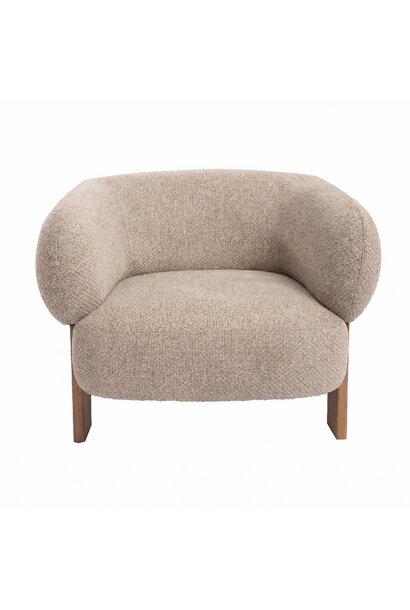 Nomy Taupe fauteuil opulence 8 rubber wood