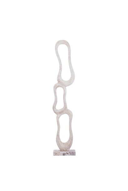Camare Beige casted alu abstract open statue L