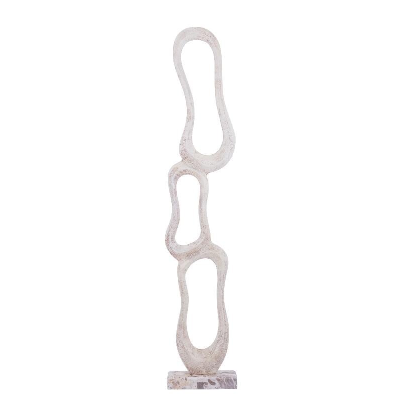 Camare Beige casted alu abstract open statue L-1