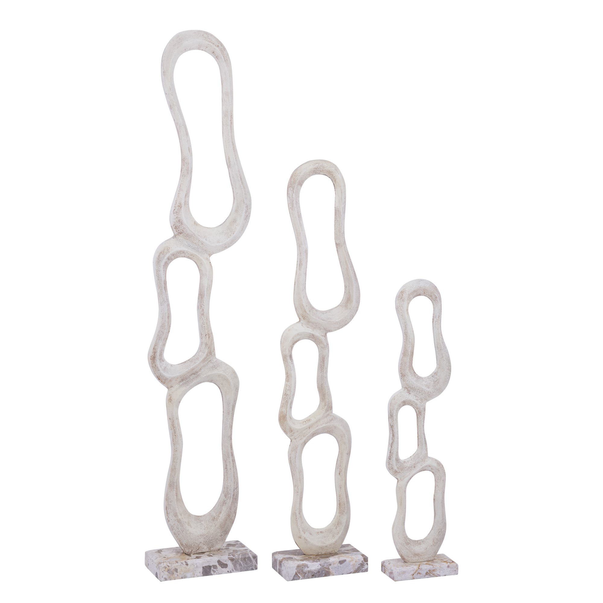 Camare Beige casted alu abstract open statue L-2