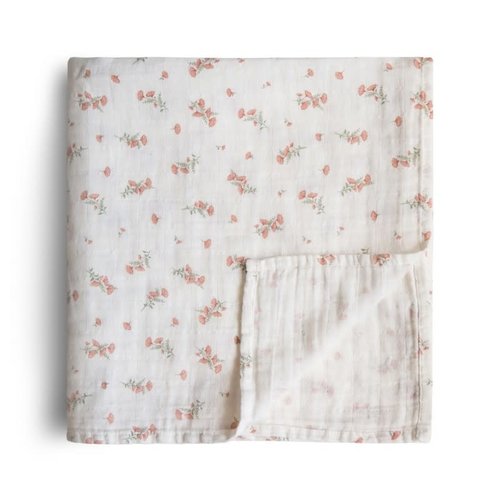 Mushie SWADDLE PINK FLOWER 120*120CM