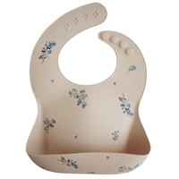 Silicone bib Lilac flowers