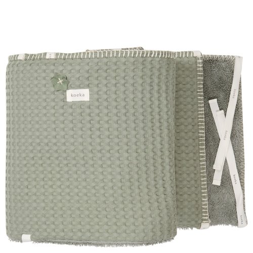 Koeka Box-/bedbumper wafel Amsterdam shadow green Koeka Box-/bedbumper wafel Amsterdam shadow green