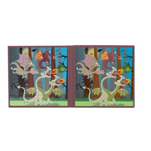 SCRATCH EUROPE MAGNETIC PUZZLE BOOK TO GO - DRAGONS