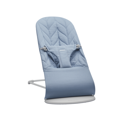 BabyBjorn Bouncer bliss Cotton, Petal Quilt  Light grey frame blue