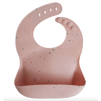 Silicone bib roze confetti