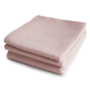 Mushie MUSHIE - MUSLIN CLOTH 3 PACK - BLUSH