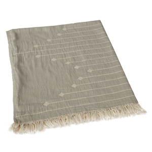 Quax NATURAL - BLANKET/TOWEL R/V GREY - 90X110 CM