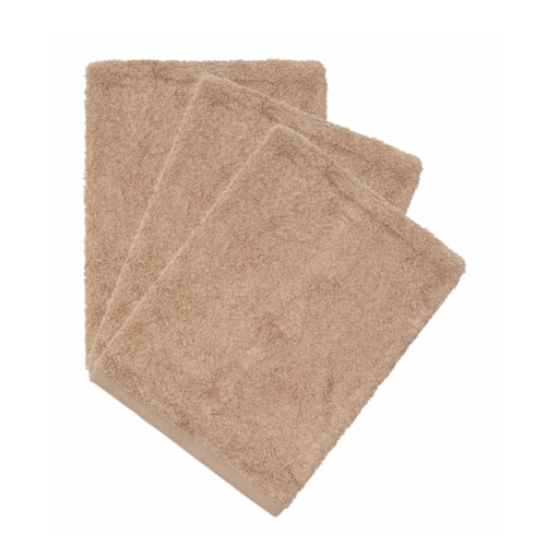 Timboo Timboo washandjes set van 3 Savannah sand Timboo Timboo washandjes set van 3 Savannah sand