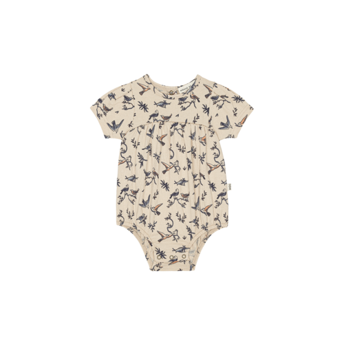 House of Jamie Girls rompersuit (ss) botanical birds House of Jamie Girls rompersuit (ss) botanical birds