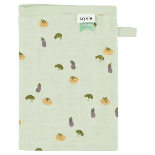 Trixie Muslin washcloths 3-pack mix - friendly vegetables