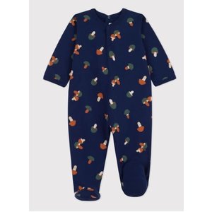 Petit Bateau BABYPYJAMA MET CHAMPIGNONPRINT VAN DUBBELZIJDIGE JERSEYSTOF