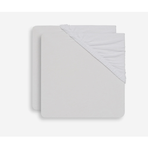 Jollein Hoeslaken Wieg Jersey 40x80/90cm - Wit - 2 Stuks