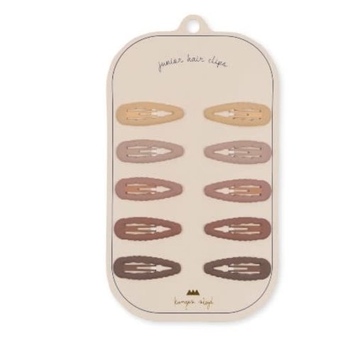 Konges Slojd set van 10 haarspeldjes schelp junior - rosie shade Konges Slojd set van 10 haarspeldjes schelp junior - rosie shade