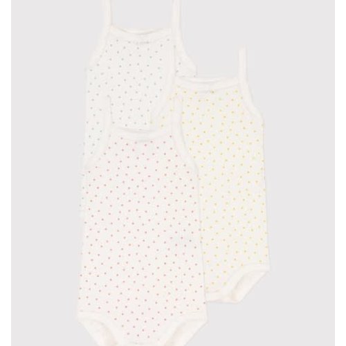 Petit Bateau SET VAN 3 BODY'S MET BANDJES EN HARTJES IN KATOEN Petit Bateau SET VAN 3 BODY'S MET BANDJES EN HARTJES IN KATOEN