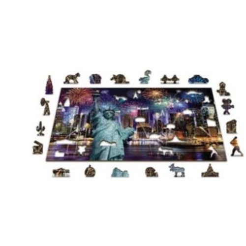 wooden city Wooden City Puzzel - New York By Night 500pcs