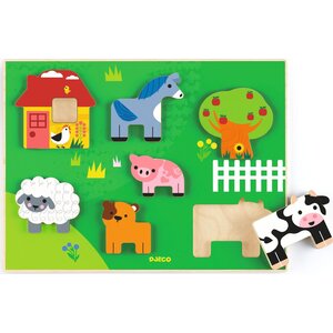 Djeco Houten inlegpuzzel Boerderij