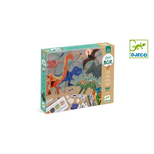 Djeco Knutseldoos - 6 activiteiten 'Dino Box' (6-10j) Djeco Knutseldoos - 6 activiteiten 'Dino Box' (6-10j)