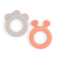 Done by Deer - Teether 2-pack Deer sand/coral
