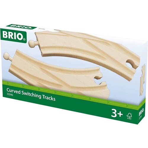 Brio 2 houten wissels voor de treinsporen