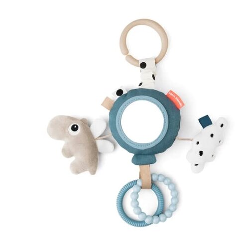 Done By Deer to go activity mirror - happy clouds - blue Done By Deer to go activity mirror - happy clouds - blue