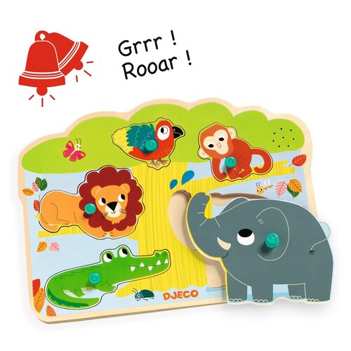 Djeco Puzzel - Geluidenpuzzel 'Baobab' (+12m)