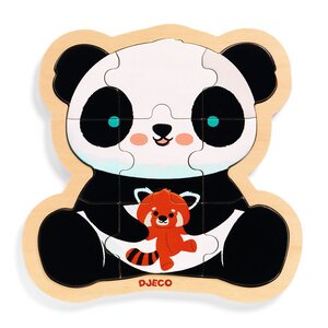 Djeco Houten Puzzel - Panda 9st.