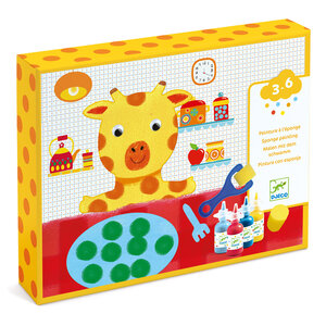 Djeco Knutseldoos - Schilderen met spons 'Dieren' (3-6j)