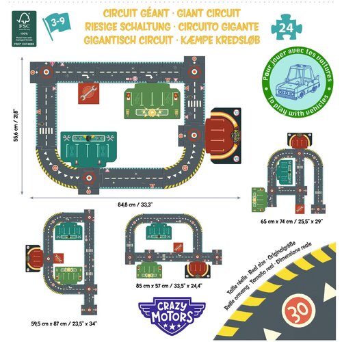 Djeco Gigantisch circuit crazy Motors