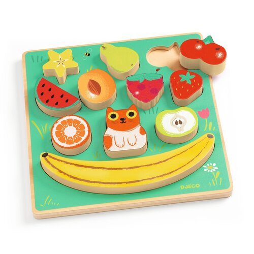 Djeco Puzzel - Inlegpuzzel + balansspel 'Puzz & Boom Happy' (+18m)