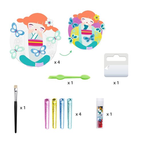 Djeco Knutseldoos glitters 'Onnanoko' Djeco Knutseldoos glitters 'Onnanoko'