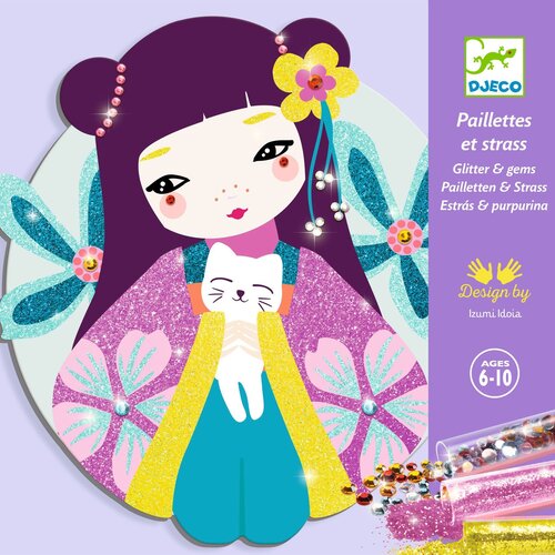 Djeco Knutseldoos - Glitters en steentjes 'Onnanoko' (6-10j)