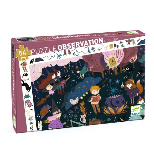 Djeco Observatiepuzzel Heksenleerling 54 st