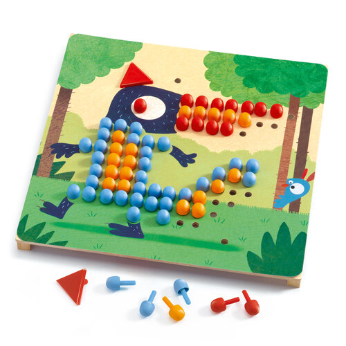 Djeco Spel - Steeknagels 'Mosaïco Rigolo' (+4j)