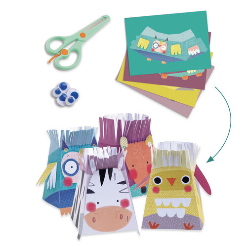 Djeco Knutseldoos - 6 creatieve activiteiten 'dieren' (3-6j)