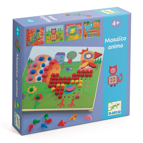 Djeco Spel - Steeknagels 'Mosaïco Animo' (+4j)