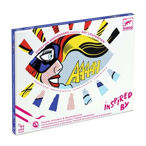 Djeco Inspired By Roy Lichtenstein - Decalcomanie & Viltstiften 'Helden'