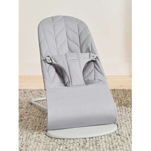 BabyBjorn Bouncer Bliss Cotton, Petal Quilt Light grey frame light grey BabyBjorn Bouncer Bliss Cotton, Petal Quilt Light grey frame light grey