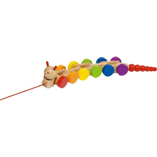 GOKI Houten trekdier: rups GOKI Houten trekdier: rups