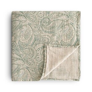 Mushie MUSHIE - SWADDLE - GREEN PAISLEY